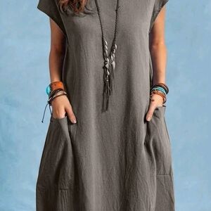 SHEIN Emery Rose Women's Gray Tunic Top L